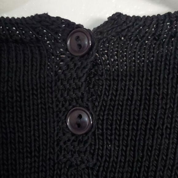 Berek Vintage Hand Knit w/2 Needles 100% Pima Cotton Sweater Made in Uruguay - Picture 4 of 16